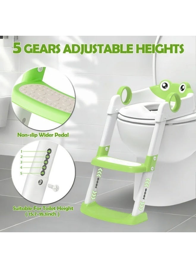 ممز بلانيت مقعد تدريب على استخدام النونية فيرست بوتي للأطفال، مقعد مرحاض 2 في 1 للتدريب على استخدام النونية، كرسي صغير للحمام واقي من الرذاذ ووسادة مضادة للانزلاق -سلم حمام للأطفال -سلم متعدد الاستخدامات -أدوات تدريب الأطفال على الحمام -أدوات حمام للأطفال - Image 4